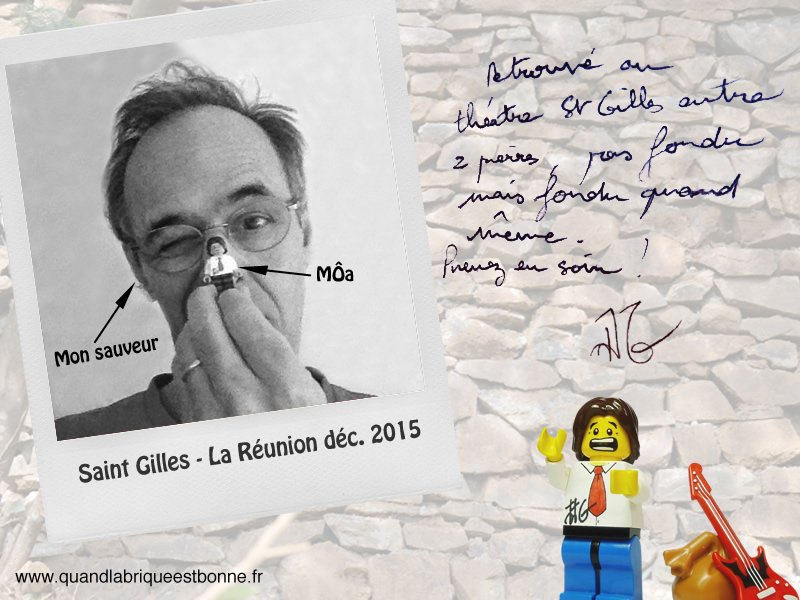 Selfie Lego Goldman avec Jean-Jacques Goldman